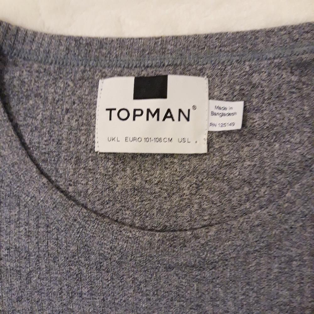 Topman Ribbed Fitted Tee - Picture 3 of 3